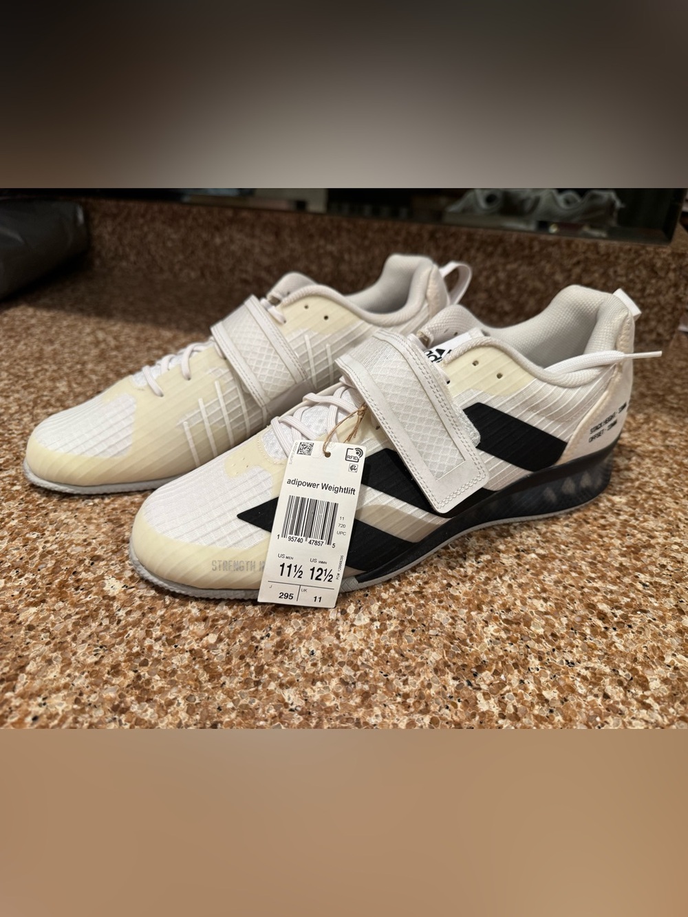 New Adidas Adipower Weightlifting 3 Shoes White/Black Size 11.5
